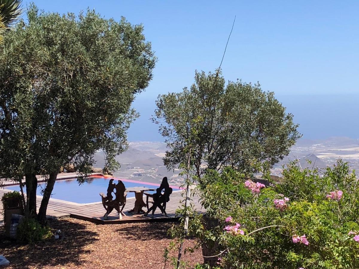 Historic Canarian House, Private Heated Infinity Pool, Bbq, Wifi + Panoramic Ocean Views Arona  Exteriör bild