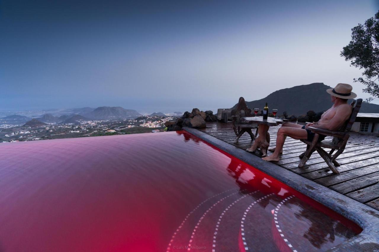 Historic Canarian House, Private Heated Infinity Pool, Bbq, Wifi + Panoramic Ocean Views Arona  Exteriör bild